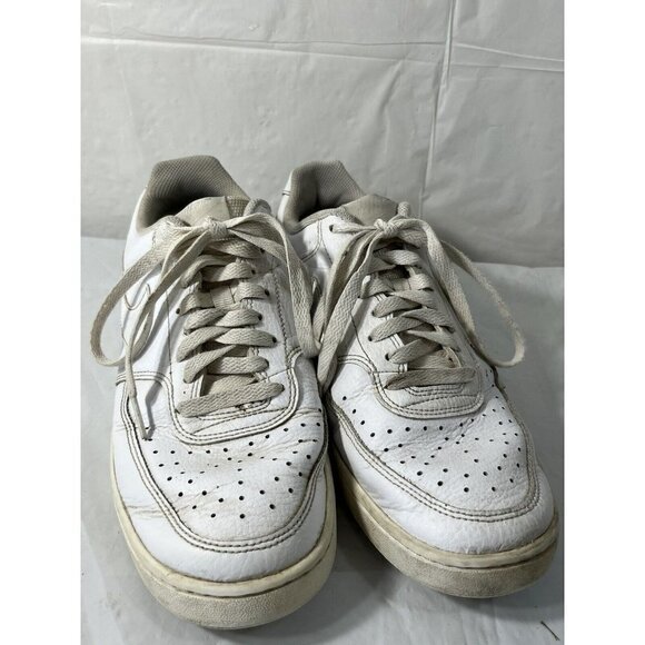 Court Vision Low CD5434-100 Leather All White Size 10 - Picture 1 of 12